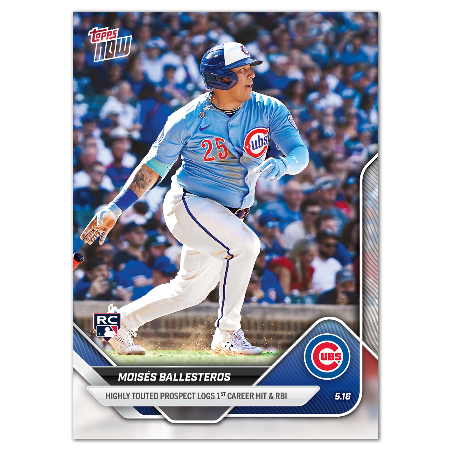Moisés Ballesteros - 2025 MLB Topps NOW® - Card 186 - PR: 1423