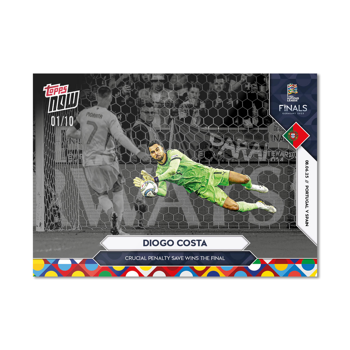 Diogo Costa - 2025 UEFA Nations League Topps NOW® - Card 5 - PR: 356