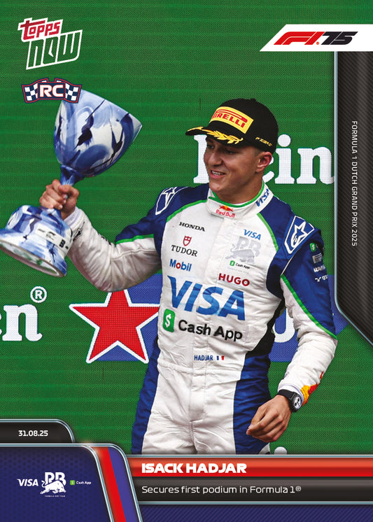 Isack Hadjar - 2025 Formula 1® Topps NOW® - Card 58 - PR: 5891