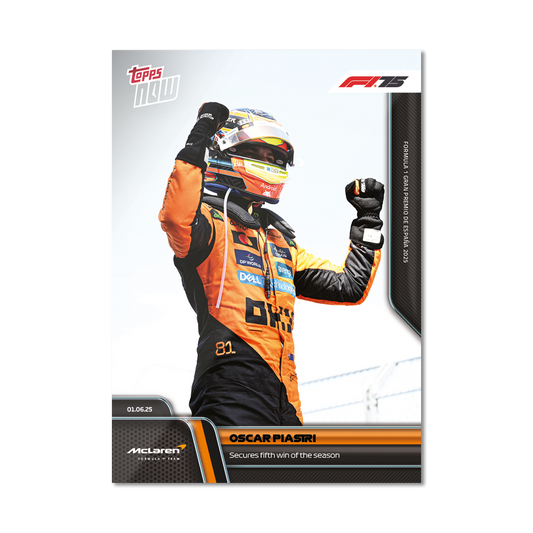 Oscar Piastri - 2025 Formula 1® Topps NOW® - Card 41 - PR: 2282