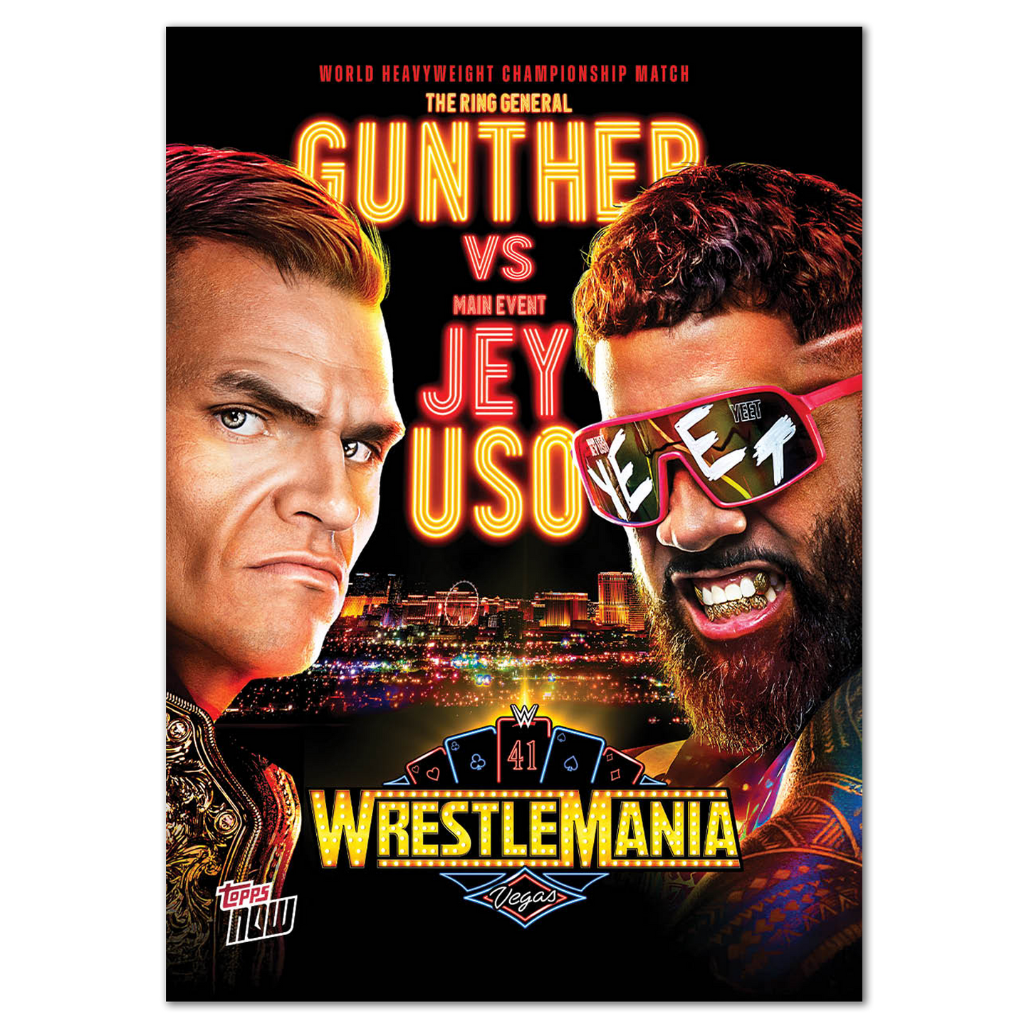 Gunther/Jey Uso - 2025 WWE Topps NOW® - Card WM4 - PR: 2151