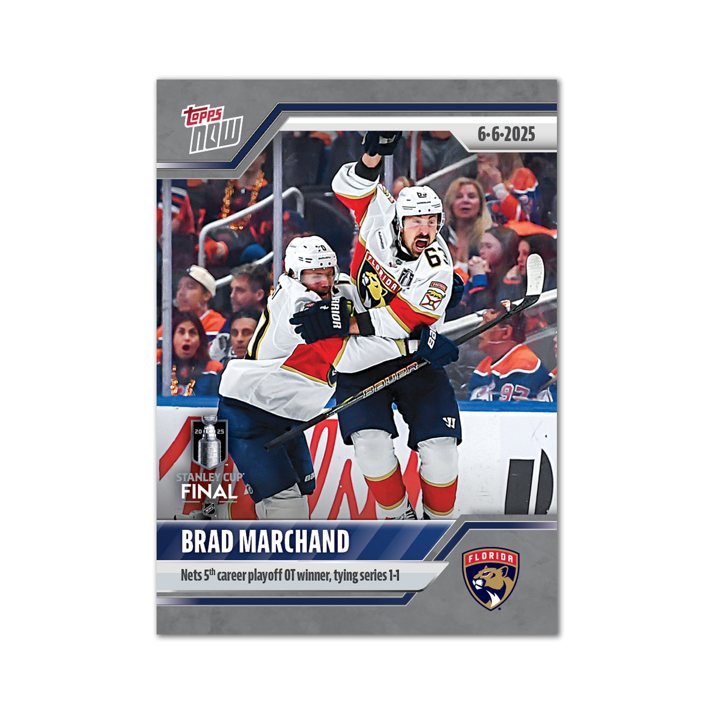Brad Marchand - 2024-25 NHL Topps NOW® - Sticker # 201 Pack - PR: 420