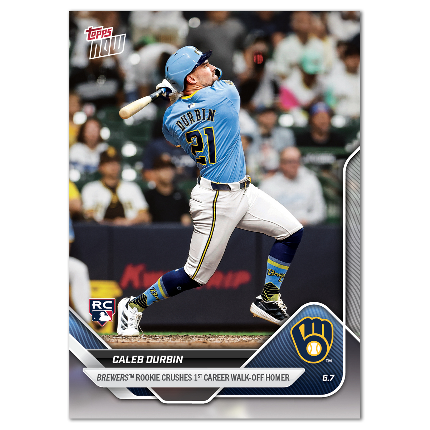 Caleb Durbin - 2025 MLB Topps NOW® - Card 269 - PR: 772