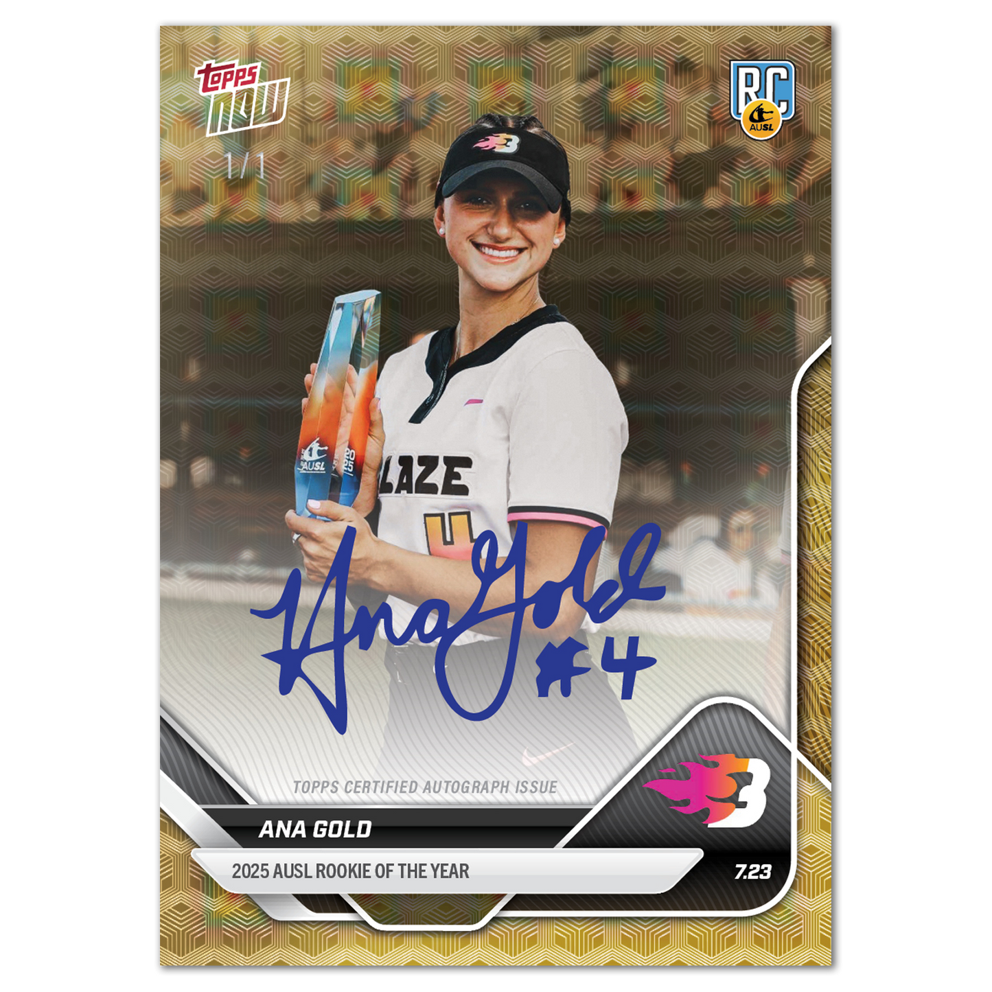Ana Gold - 2025 AUSL Topps NOW® - Card 24 - LOOK FOR AUTOS - PR: 1342