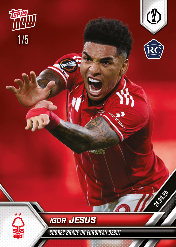 Igor Jesus - 2025-26 UEL Topps NOW® Card 1 - PR: 615