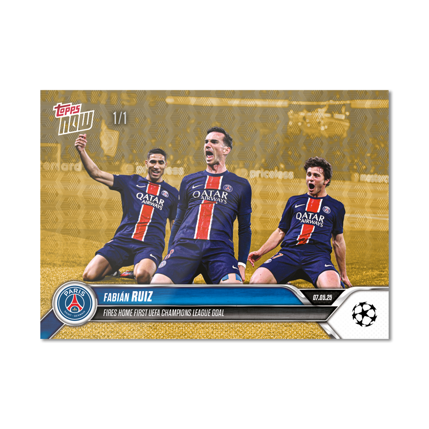 Fabián Ruiz - 2024-25 UCL Topps NOW® - Card 155 - PR: 143