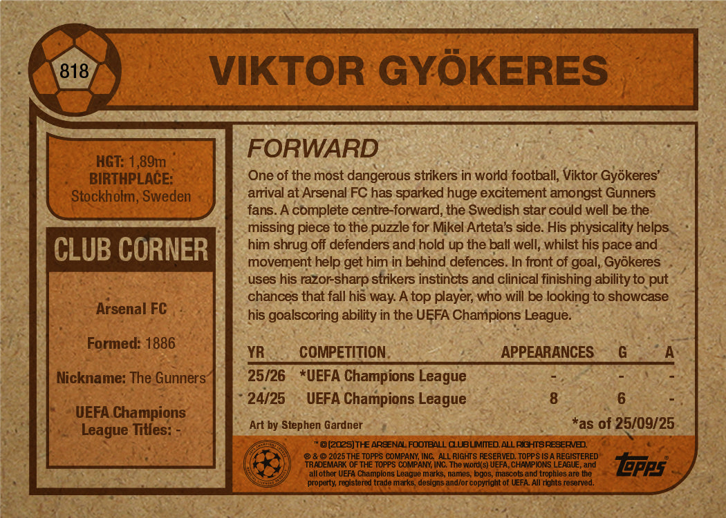 Viktor Gyökeres - UCC Living Set® - Card 818 - PR: 673