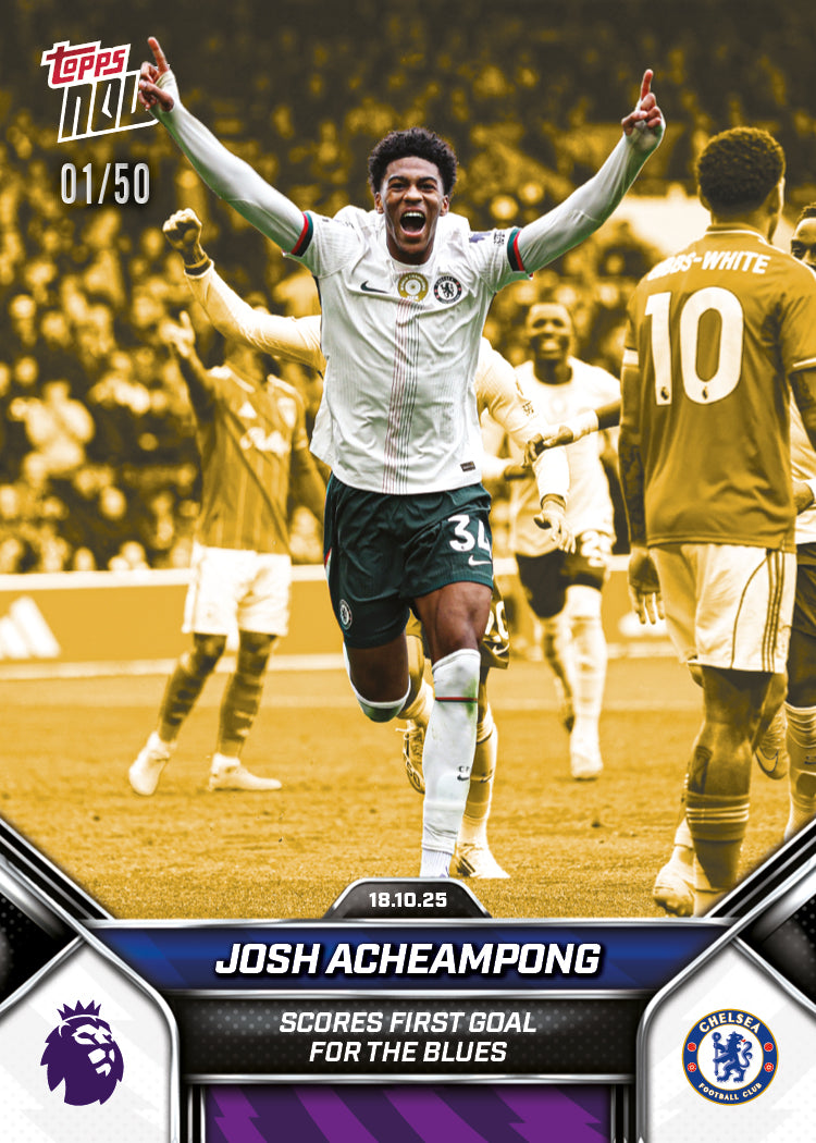 Josh Acheampong - 2025-26 Premier League Topps NOW® - Card 35 - PR: 482