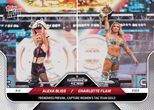 Alexa Bliss / Charlotte Flair - 2025 WWE Topps NOW® - Card 83 - PR: 2553