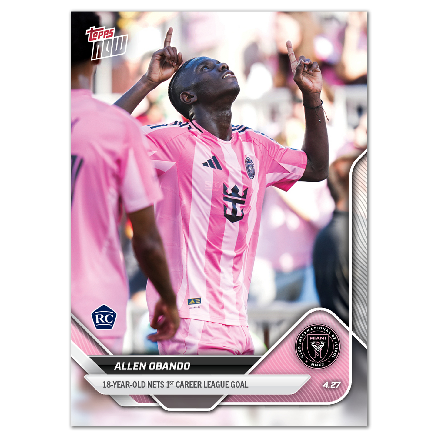 Allen Obando - 2025 MLS Topps NOW® - Card 34 - PR: 210