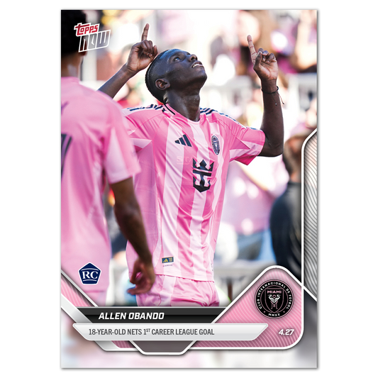 Allen Obando - 2025 MLS Topps NOW® - Card 34 - PR: 210