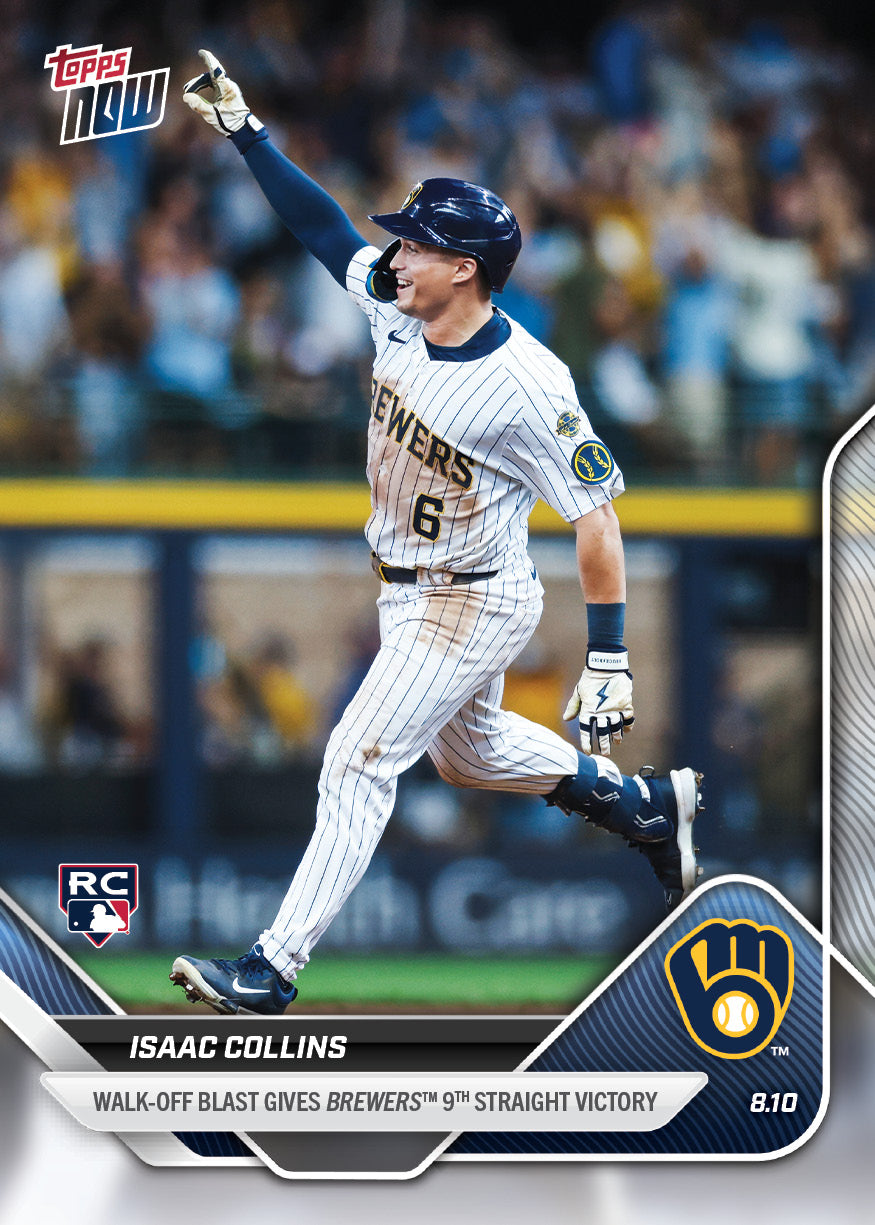 Isaac Collins - 2025 MLB Topps NOW® - Card 545 - PR: 1842