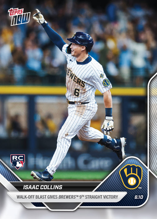 Isaac Collins - 2025 MLB Topps NOW® - Card 545 - PR: 1842