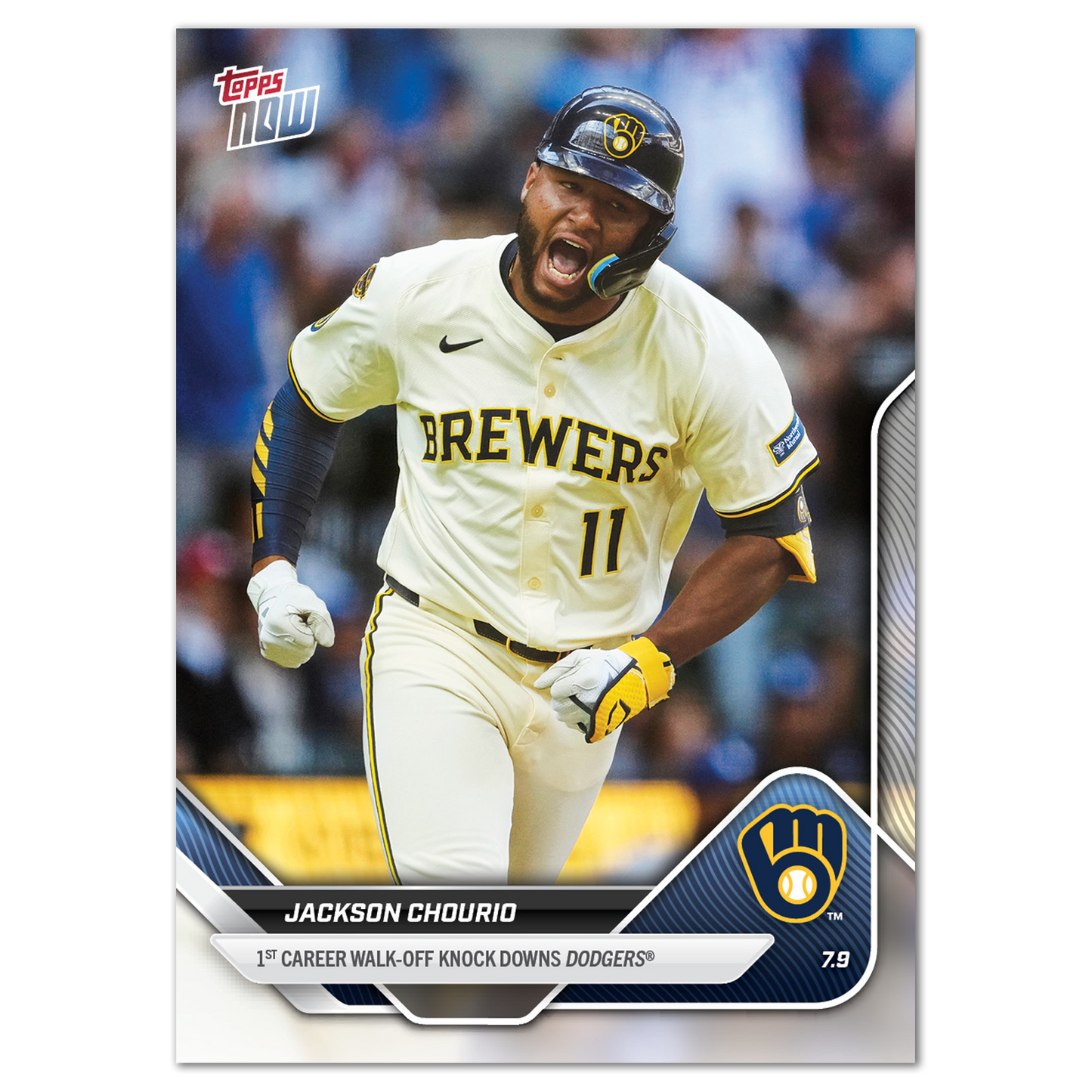 Jackson Chourio - 2025 MLB Topps NOW® - Card 406 - PR: 947