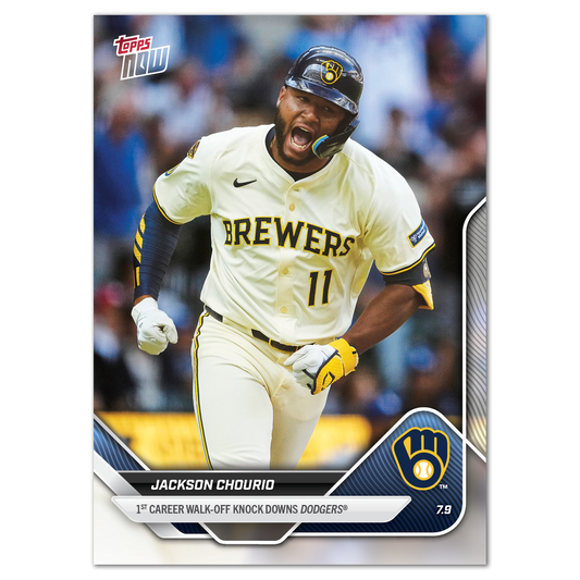 Jackson Chourio - 2025 MLB Topps NOW® - Card 406 - PR: 947