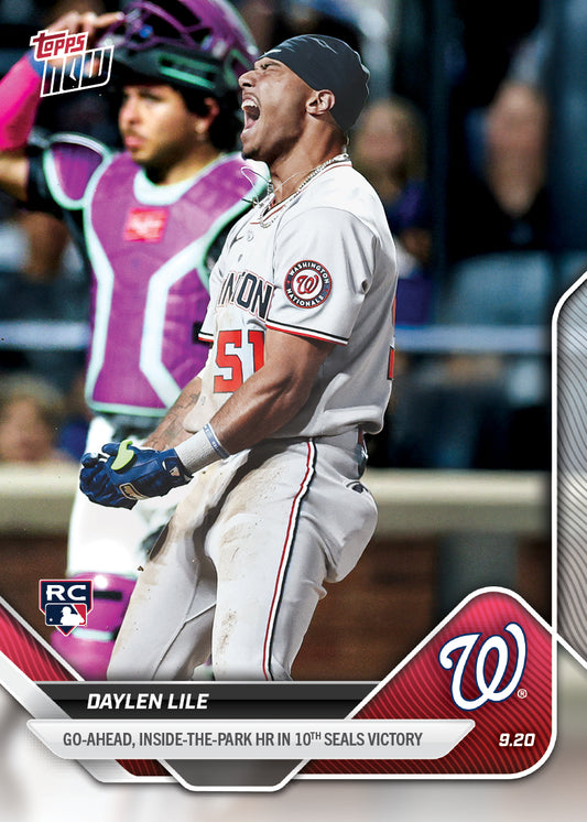 Daylen Lile - 2025 MLB Topps NOW® - Card 737 - PR: 832