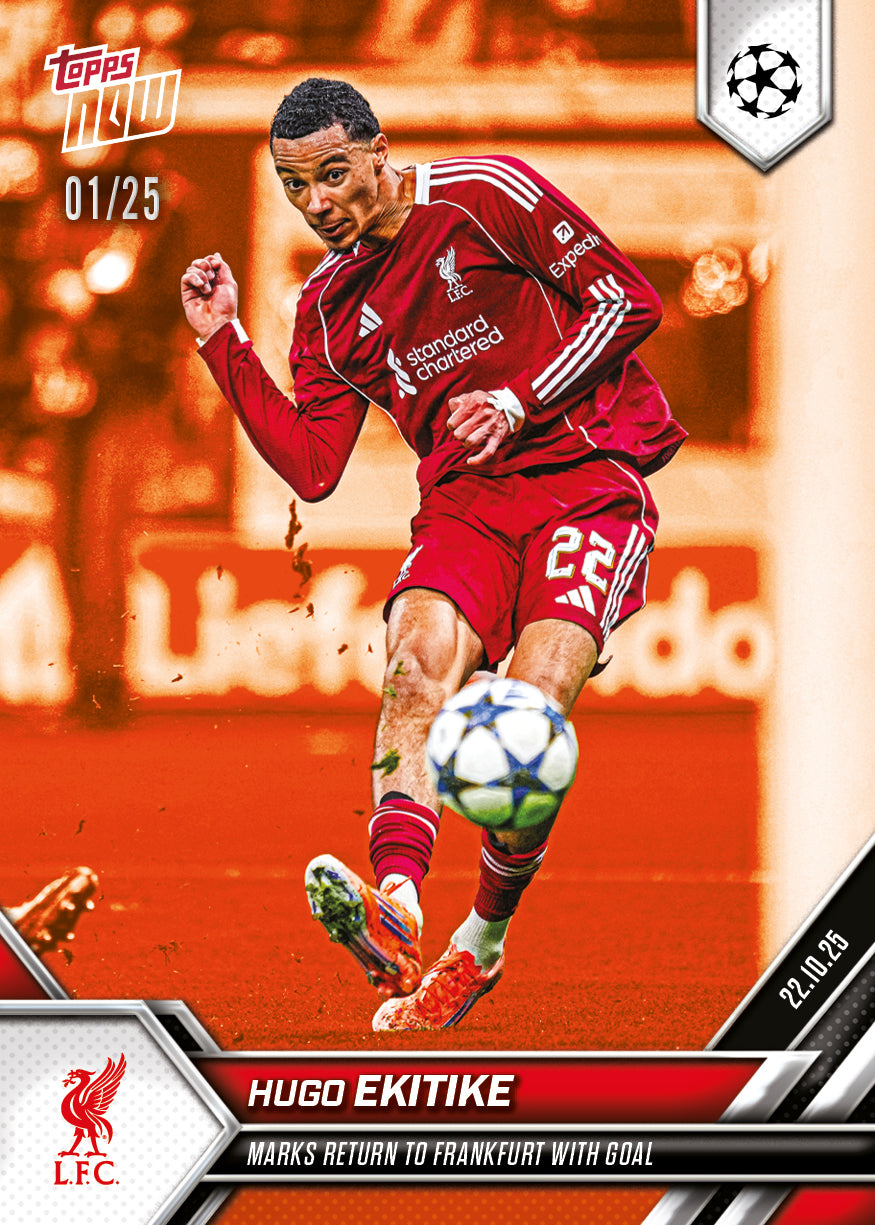 Hugo Ekitike - 2025-26 UCL Topps NOW® - Card 41 - PR: 792