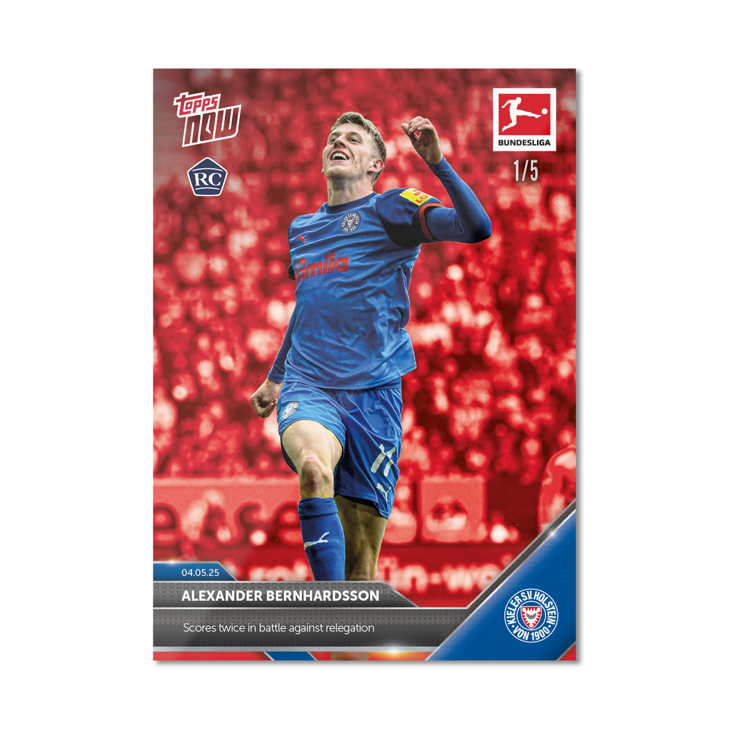 Alexander Bernhardsson - 2024-25 Bundesliga Topps NOW® - Card 181 - PR: 86