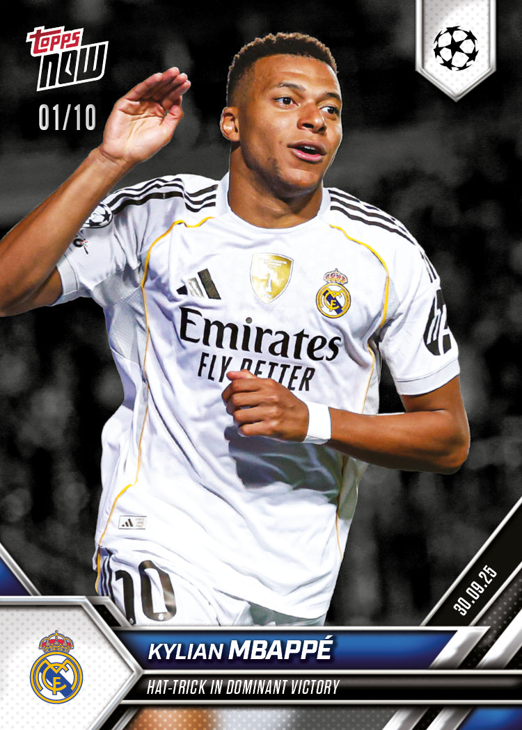 Kylian Mbappé - 2025-26 UCL Topps NOW® - Card 24 - PR: 1143