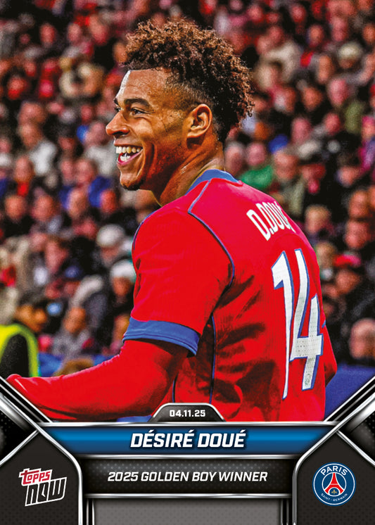 Désiré Doué - 2025 Paris Saint-Germain Topps NOW® - Card 1
