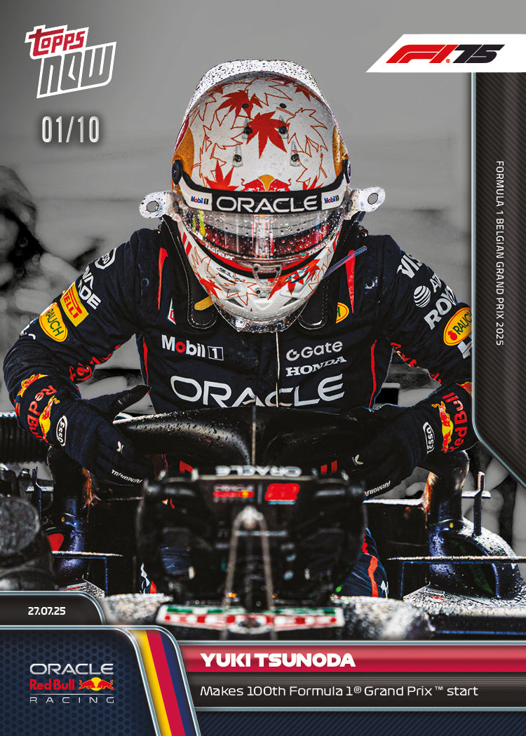 Yuki Tsunoda - 2025 Formula 1® Topps NOW® - Card 53 - PR: 1312