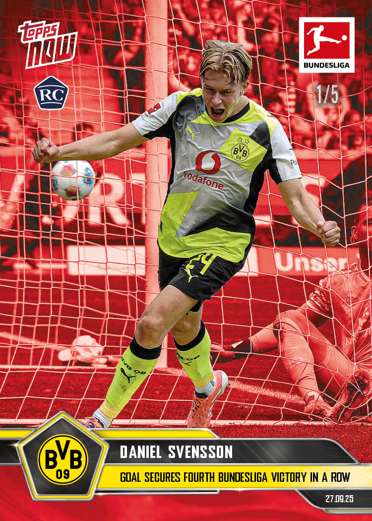Daniel Svensson - 2025-26 Bundesliga Topps NOW® - Card 34 - PR: 464