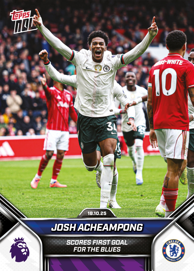 Josh Acheampong - 2025-26 Premier League Topps NOW® - Card 35 - PR: 482