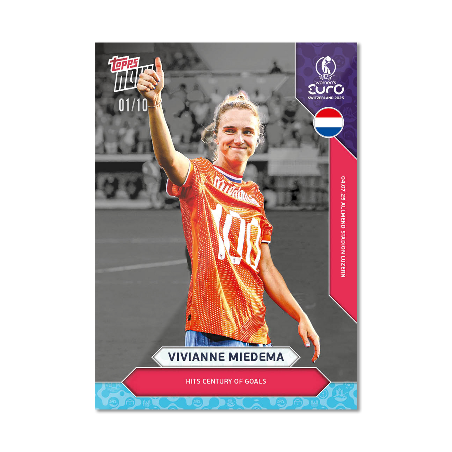 Vivianne Miedema - UEFA Women’s EURO 2025™ Topps NOW® - Card 6 - PR: 444
