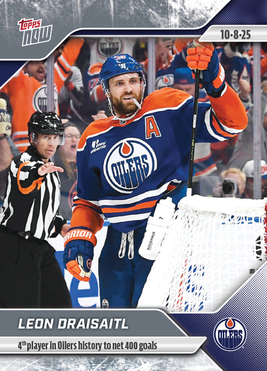 Leon Draisaitl - 2025-26 NHL Topps NOW® - Sticker # 3 Pack - PR: 145