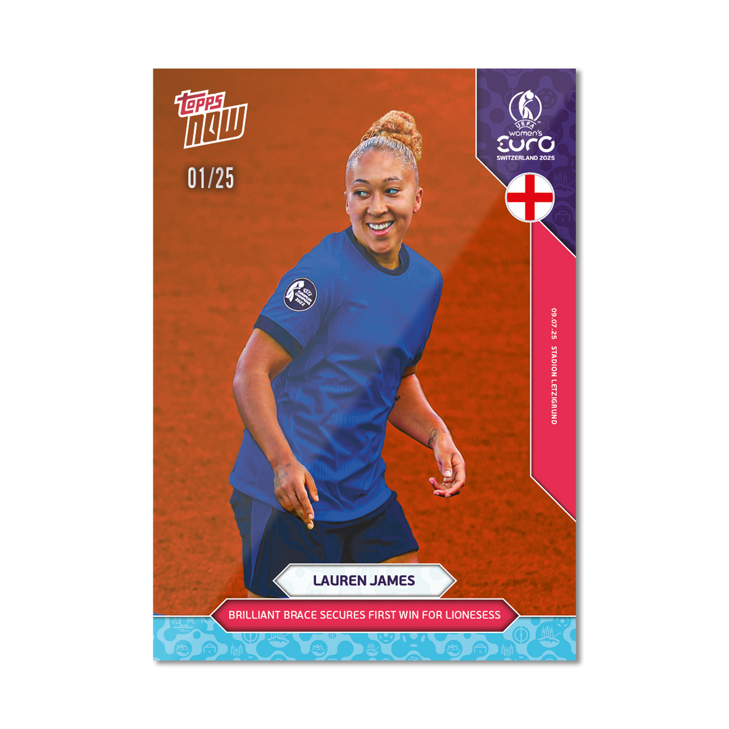 Lauren James - UEFA Women’s EURO 2025™ Topps NOW®  - Card 12 - PR: 116