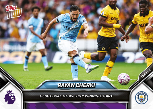 Rayan Cherki - 2025-26 Premier League Topps NOW® - Card 2 - PR: 555
