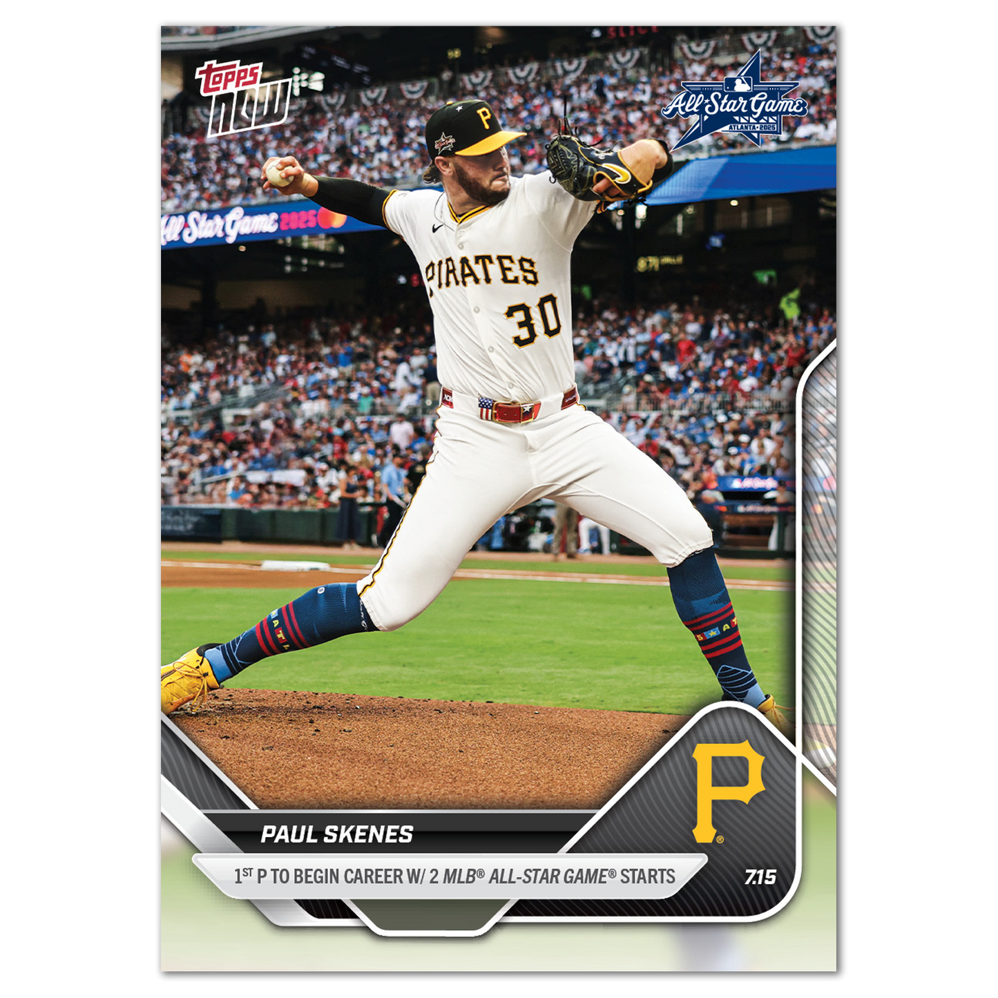 Paul Skenes - 2025 MLB Topps NOW® - Card 428 - LOOK FOR AUTO - PR: 6406