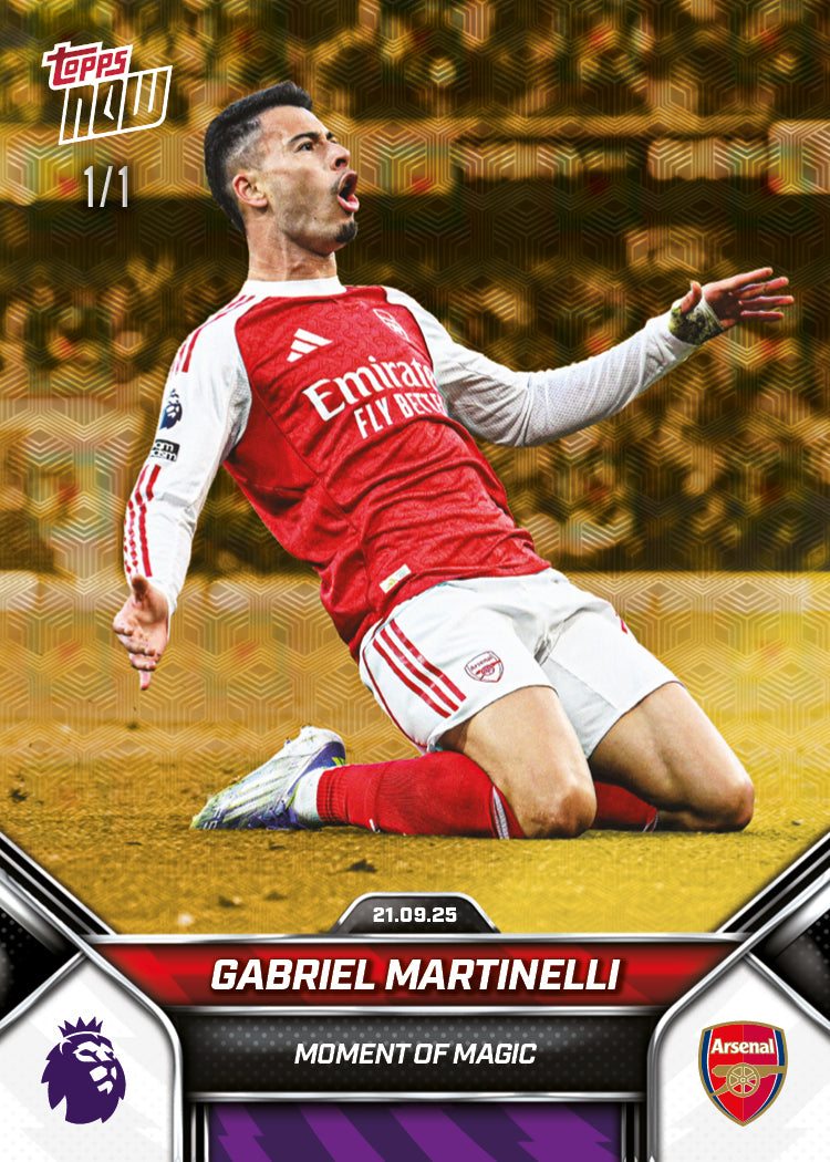 Gabriel Martinelli - 2025-26 Premier League Topps NOW® - Card 24 - PR: 534