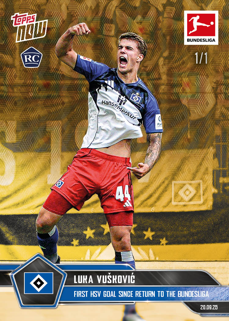 Luka Vušković - 2025-26 Bundesliga Topps NOW® - Card 24 - PR: 1885