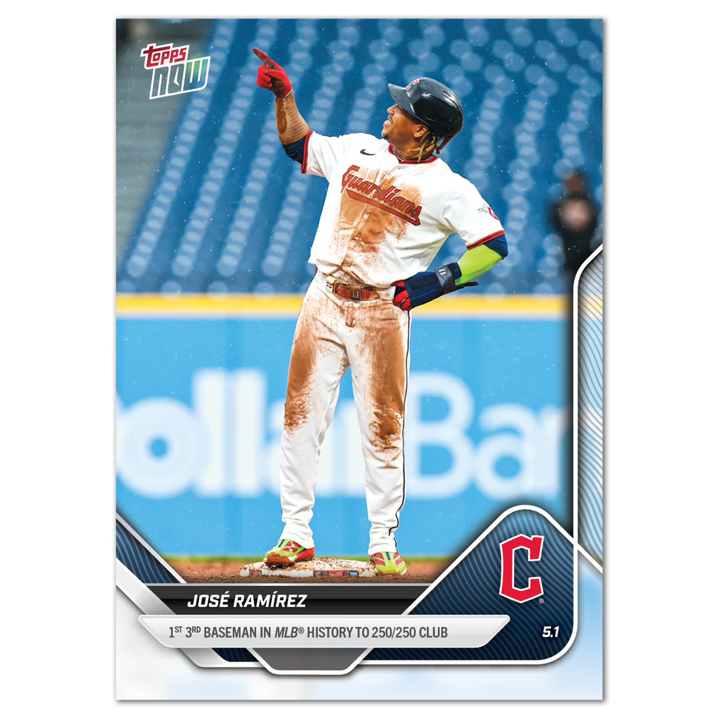 José Ramírez - 2025 MLB Topps NOW® - Card 128 - LOOK FOR AUTOS - PR: 2018