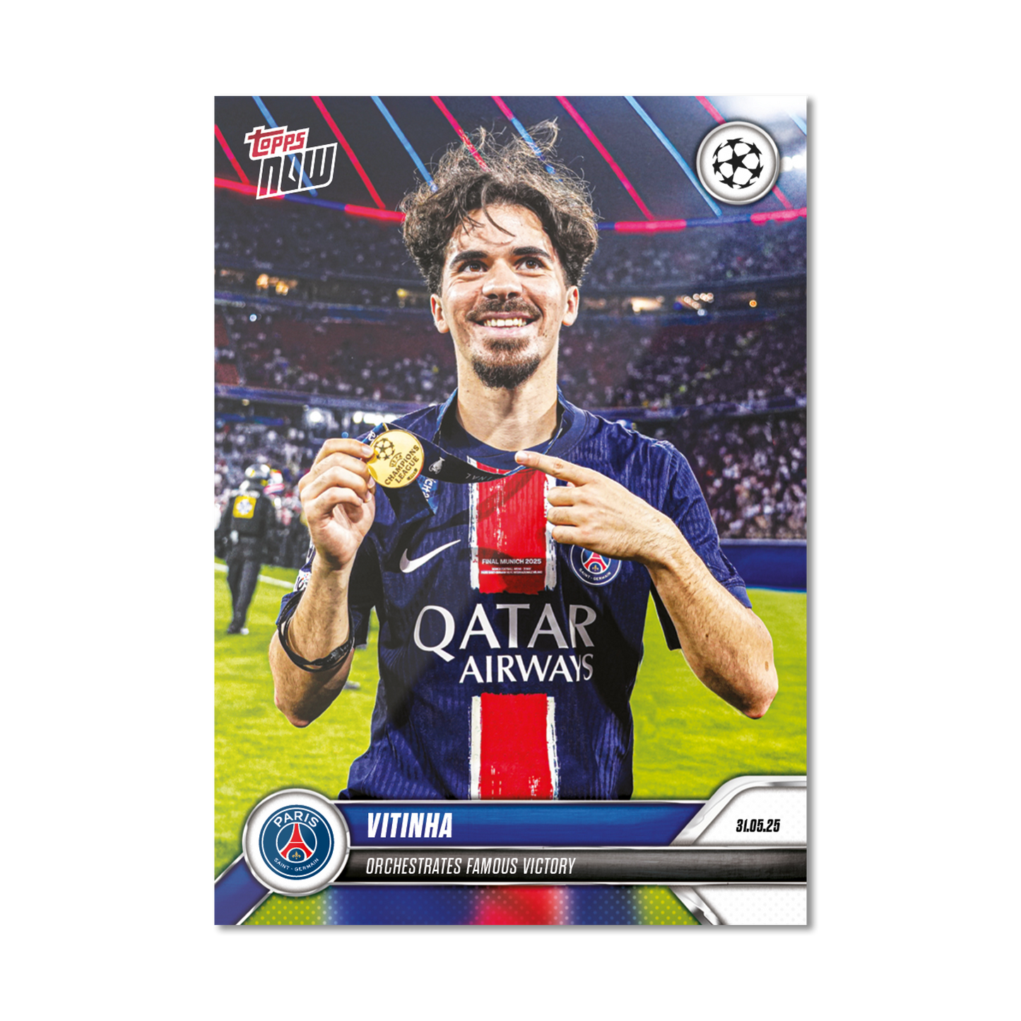 Vitinha - 2024-25 UCL Topps NOW® - Card 165 - LOOK FOR AUTO-RELIC - PR: 1025