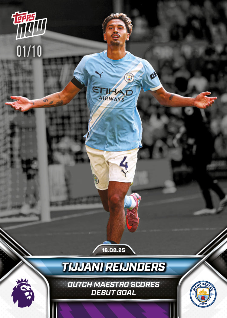 Tijjani Reijnders - 2025-26 Premier League Topps NOW® - Card 1 - PR: 867