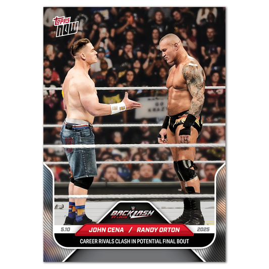 John Cena/Randy Orton - 2025 WWE Topps NOW® - Card 52 - PR: 1744