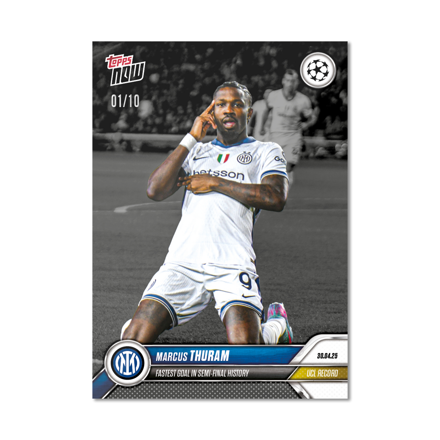 Marcus Thuram - 2024-25 UCL Topps NOW® - Card 150 - PR: 384
