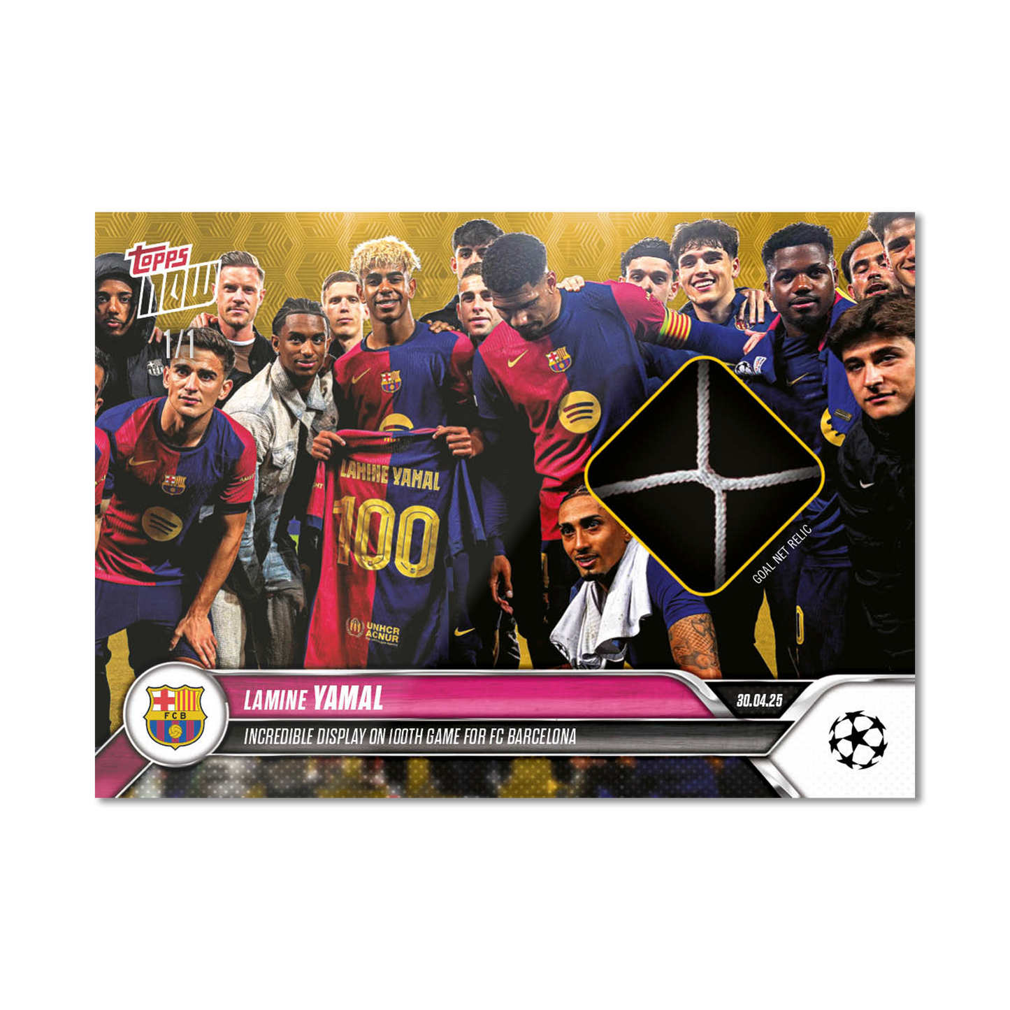 Lamine Yamal - 2024-25 UCL Topps NOW® - Card 149 - LOOK FOR RELIC - PR: 7076