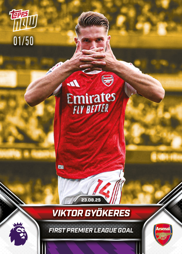 Viktor Gyökeres - 2025-26 Premier League Topps NOW® - Card 8 - PR: 2331