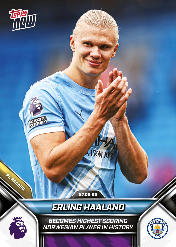 Erling Haaland - 2025-26 Premier League Topps NOW® - Card 27 - PR: 1315
