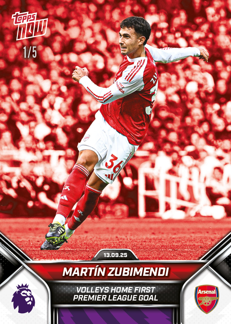 Martín Zubimendi - 2025-26 Premier League Topps NOW® - Card 17 - PR: 719
