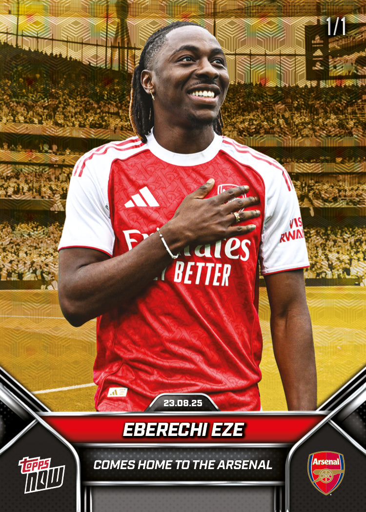 Eberechi Eze - 2025 Arsenal FC Topps NOW® - Card 3 - PR: 1171