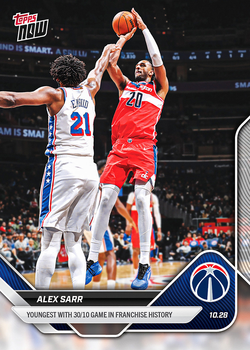 Alex Sarr - 2025-26 NBA Topps NOW® - Card 35 - PR: 418