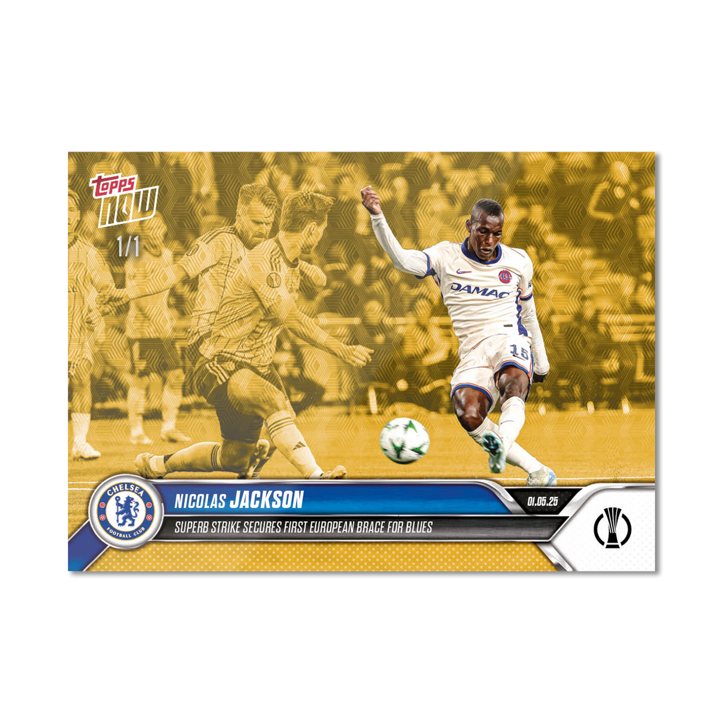 Nicolas Jackson - 2024-25 UECL Topps NOW® - Card 9 - PR: 92
