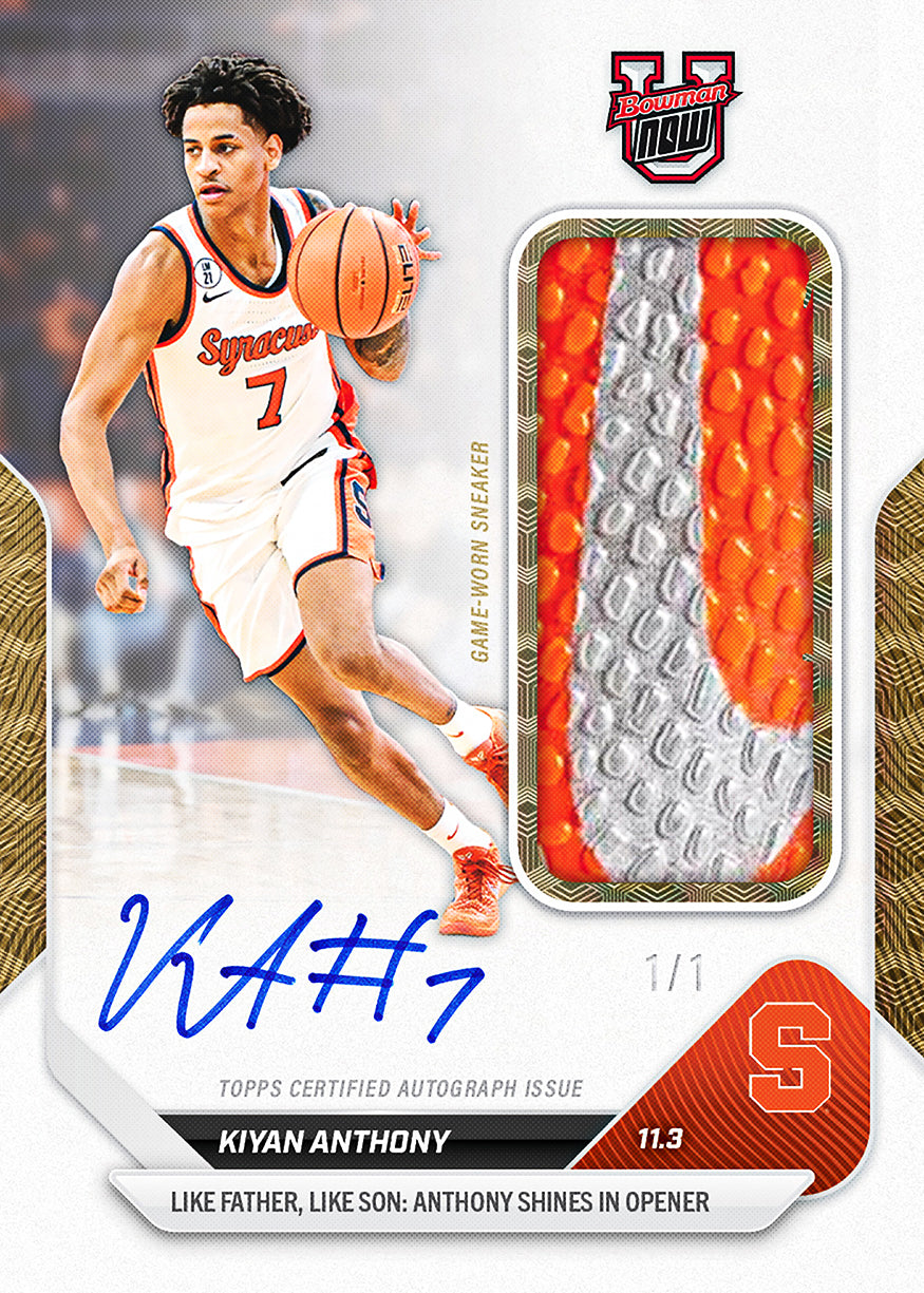 Kiyan Anthony - 2025-26 Bowman U NOW® Basketball - Card 4