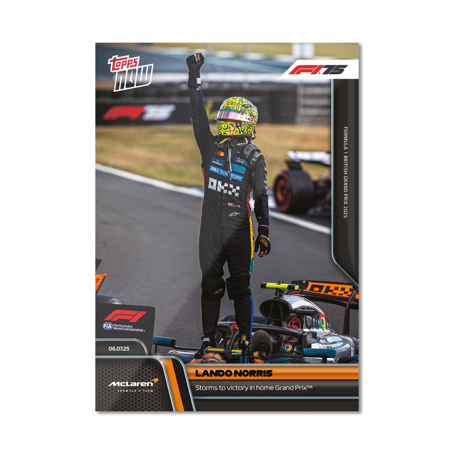 Lando Norris - 2025 Formula 1® Topps NOW® - Card 50 - PR: 4282