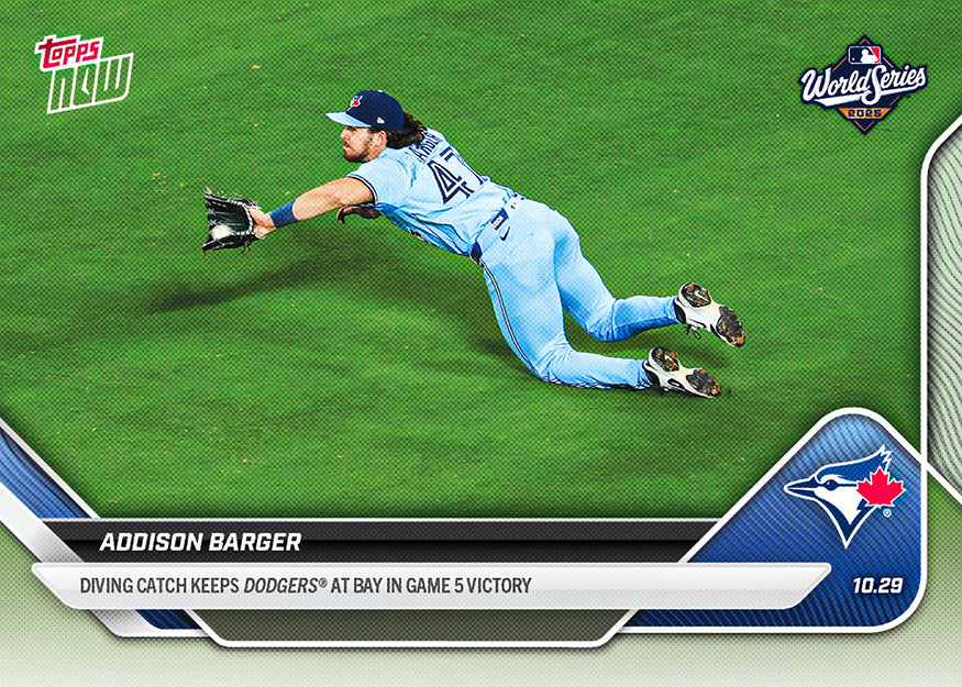 Addison Barger - 2025 MLB Topps NOW® - Card 914 - PR: 1282
