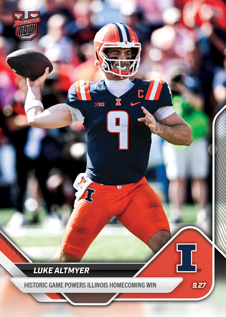 Luke Altmyer - 2025-26 Bowman U NOW® Football - Card 20 - PR: 603